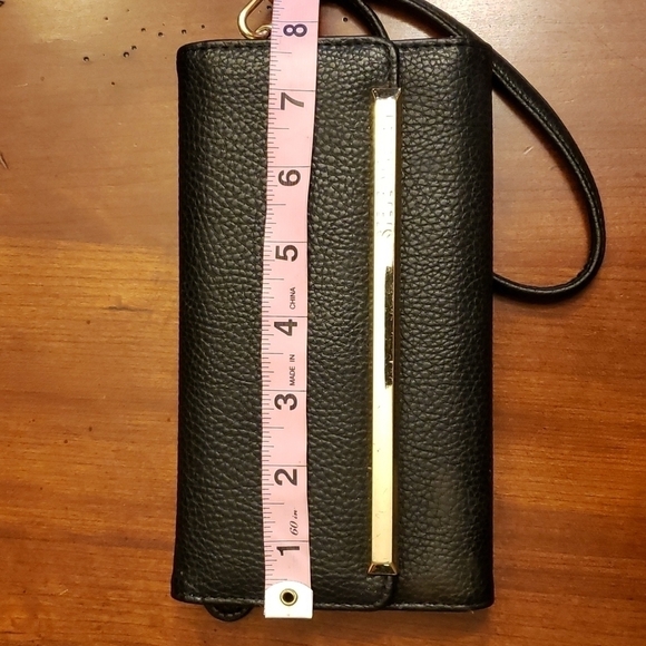 Steve Madden Wristlet Wallet Black Faux Leather EUC - Picture 10 of 12